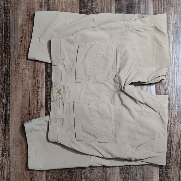 AKHG Quickhatch Cargo Vented Hiking Trail Pants Size 34x32 In Tan Stretch Nylon - Picture 3 of 13